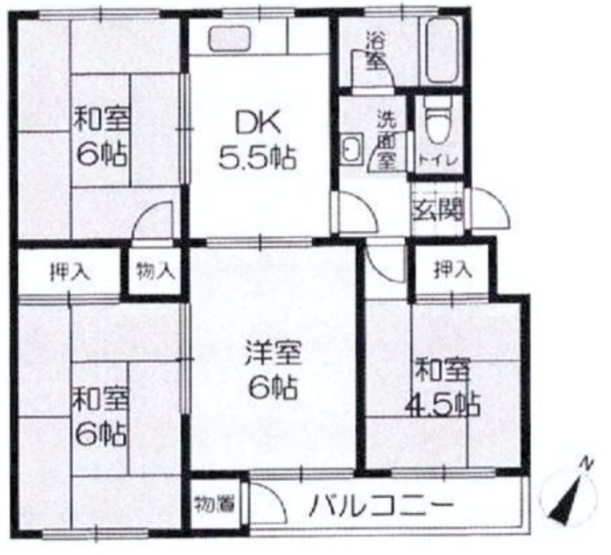 【間取り】 | 神陵台東住宅51号棟　収益
