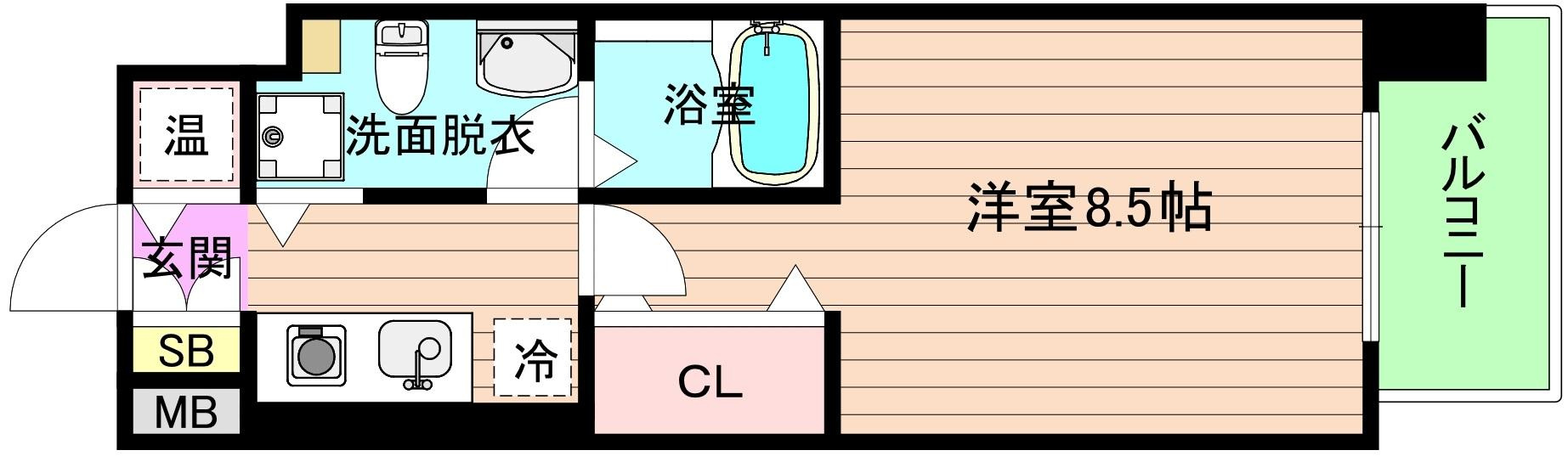 大阪市城東区鴫野西２丁目の賃貸マンションの間取り