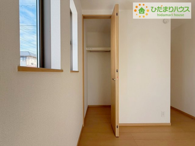 ひたちなか市相金町　新築戸建の収納|全室にクローゼットが付いていて、お部屋の住空間もスッキリ広々つかえそうです(^^)/