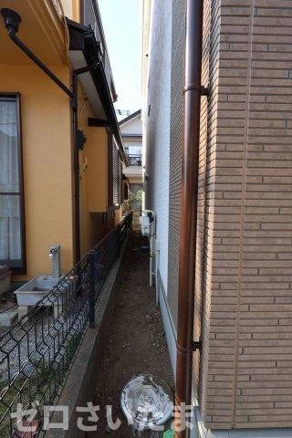 《仲介手数料無料》上尾市浅間台２丁目24-23新築一戸建てTerrechezの外観|左側隣地との境界