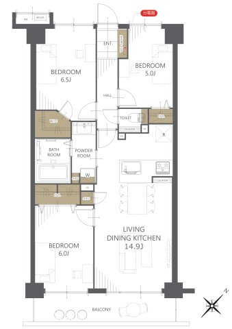 【間取り】コスモ上尾ステーションアベニュー 
