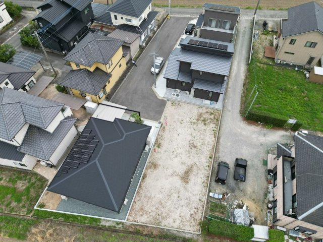 田川分譲地３号地の外観|ドローン写真（北側より現況）