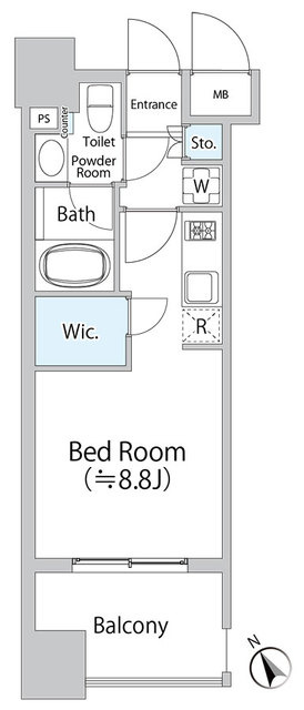 パークアクシス福岡県庁前の間取り