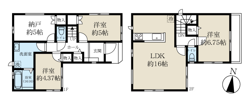 葛飾区水元3丁目　新築分譲住宅　全８棟の間取り|G号棟