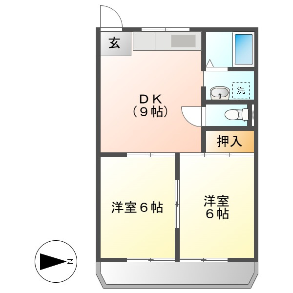 プチパール77　Ｂの間取り