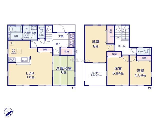 古河市諸川第13　新築戸建　2号棟の間取り