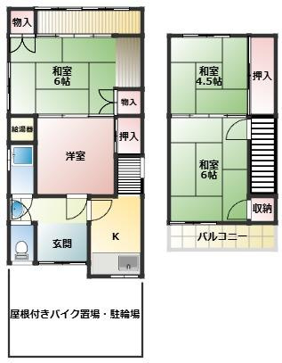 【間取り】 | 藤井寺市梅が園町　中古テラス