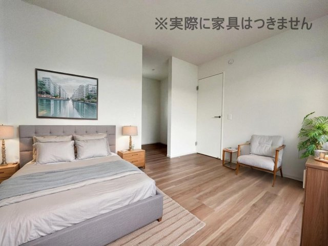 新築戸建・新築建売　二本松市油井2期　油井小・安達中の洋室|画像はバーチャルホームステージングの加工による演出で、実際の家具は付きません。