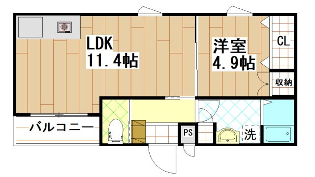 Class-A長瀬の間取り