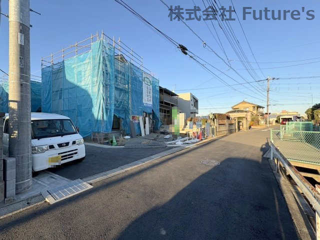 三郷市番匠免1丁目　新築戸建　全5棟　A号棟の前面道路含む現地写真|前面道路含む現地写真です。