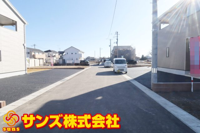 矢吹町八幡町第23　　　1号棟　　　善郷小学校、矢吹中学区の外観|南側前面道路