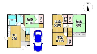 【間取り】 | 川西市新田1丁目　中古一戸建て