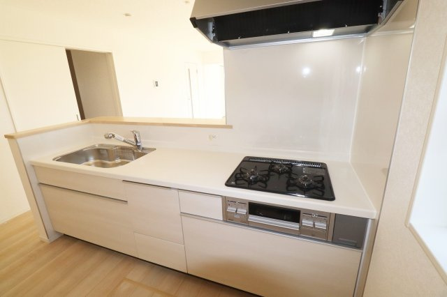 矢吹町八幡町　　　２号棟　　　善郷小学校、矢吹中学区のキッチン