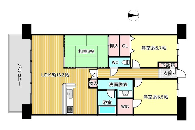 藤和シティホームズ梅林【6階】の間取り