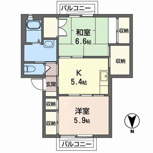 えすたしおん下滝野ハイツの間取り