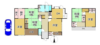 【間取り】 | 川西市平野1丁目25の2　中古一戸建て