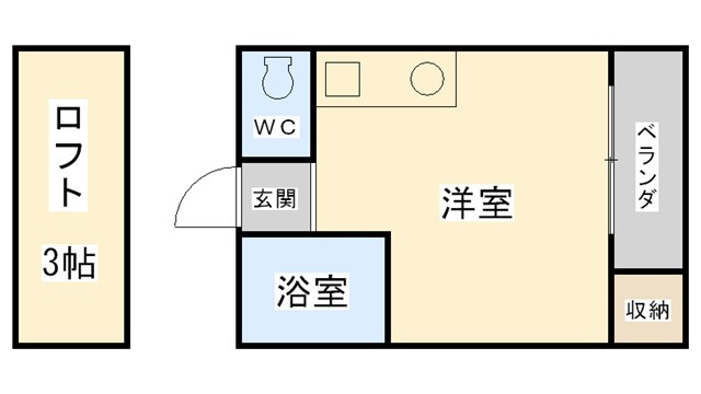 グリーンコーポの間取り|反転タイプ