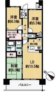 【間取り】 | アクアウィング353 | 3LDKの眺望良好な物件！