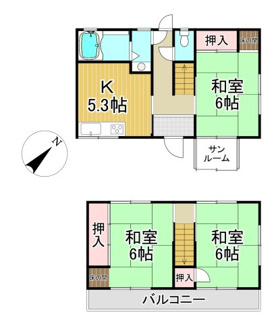 【間取り】 | 川西市東畦野２丁目　中古一戸建て