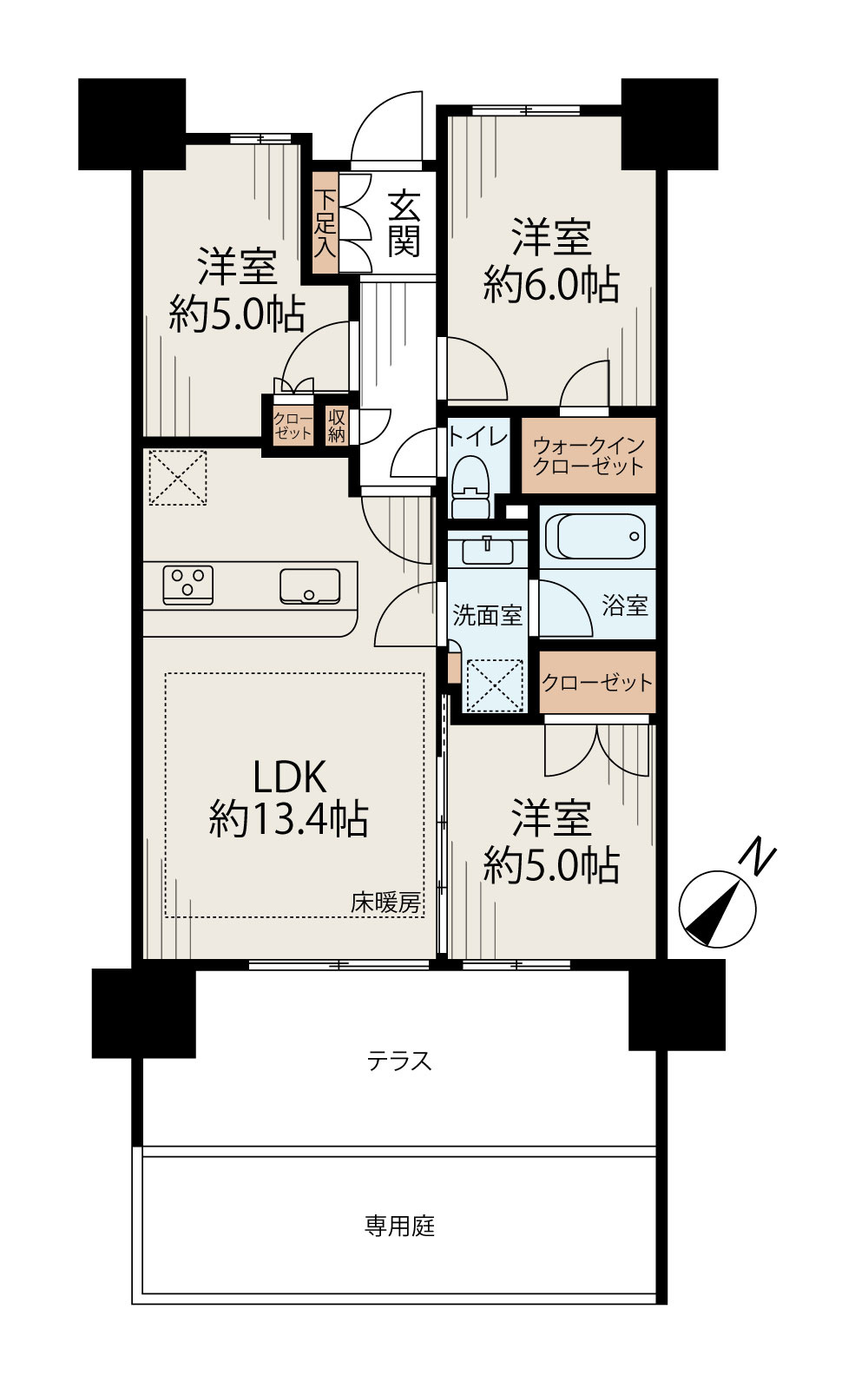 ライオンズ狭山グランテラスの間取り