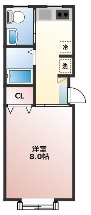 ミューズイン花中Aの間取り|反転の可能性あり