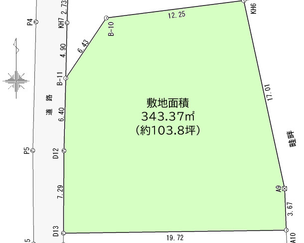 【土地図】 | 伊勢原市岡崎　売地　■資材置場・駐車場■ | クルマも利用しやすいです
