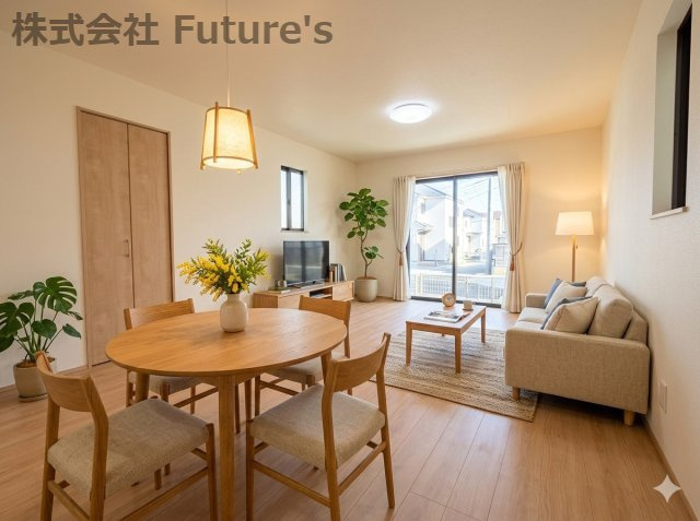 三郷市番匠免1丁目　新築戸建　全5棟　B号棟の外観パース|完成予想図／このパースは図面を基に描いたもので実際とは多少異なる場合がございます。