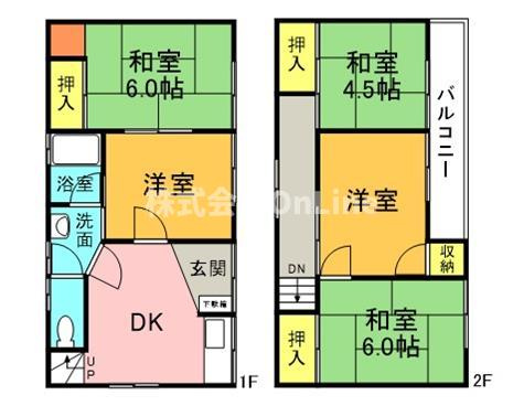 【間取り】 | 刑部4丁目戸建賃貸