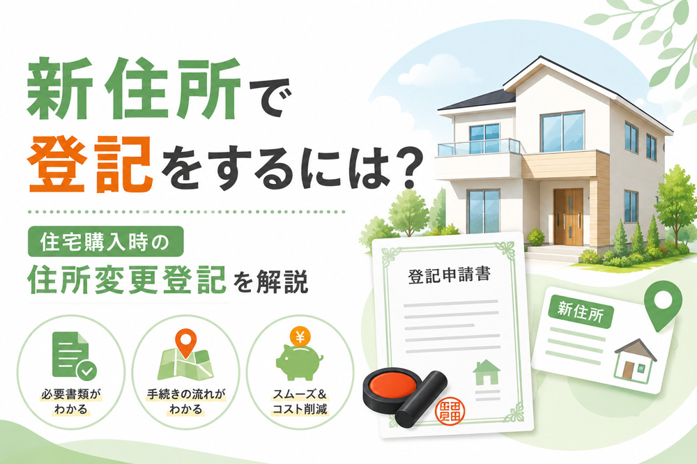新住所で登記をするには？住宅購入時の住所変更登記を解説の画像