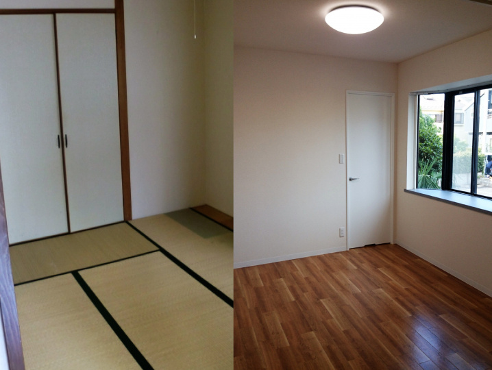 和室を洋室に変更