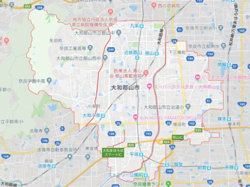 大和郡山市地図