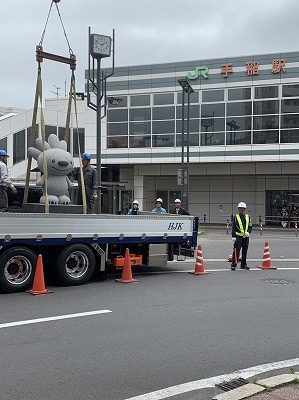 さくらの不動産手稲店_ていぬくん石像