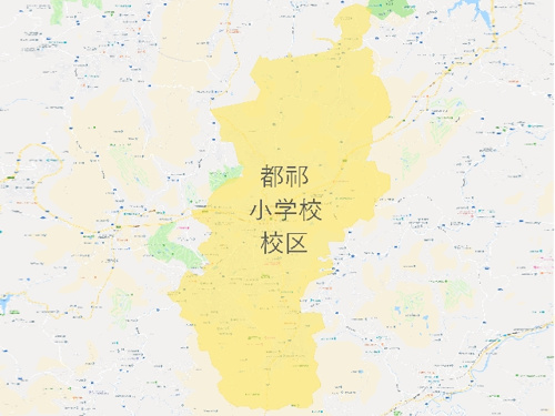 奈良市立都祁小学校（つげしょうがっこう）校区地図