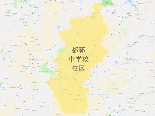 奈良市立都祁中学校（つげちゅうがっこう）校区地図