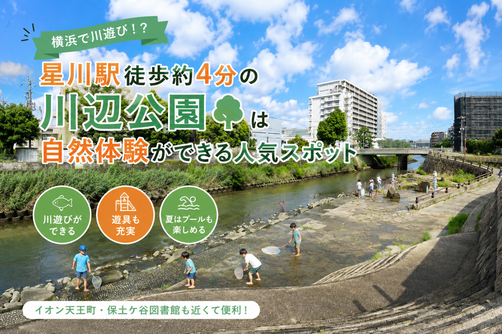横浜で川遊び！？星川駅徒歩約4分の「川辺公園」は自然体験ができる人気スポットの画像