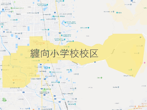 桜井市立纒向小学校（まきむくしょうがっこう）校区地図