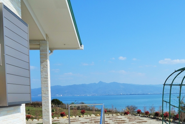 塩害対策が施されている家からの景色