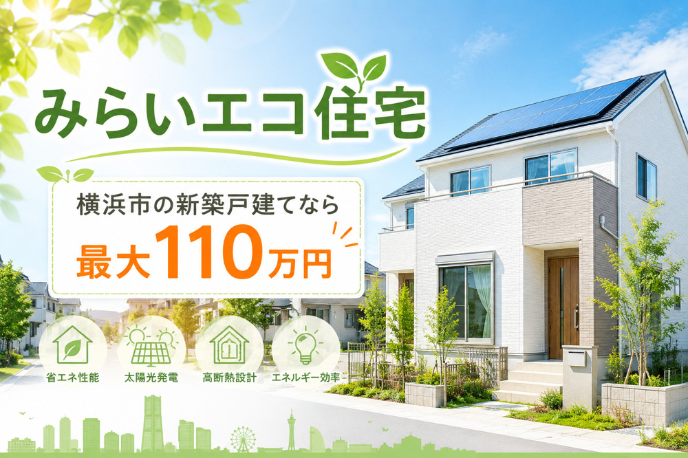 【2026年】みらいエコ住宅とは？横浜市の新築戸建てなら最大110万円の画像
