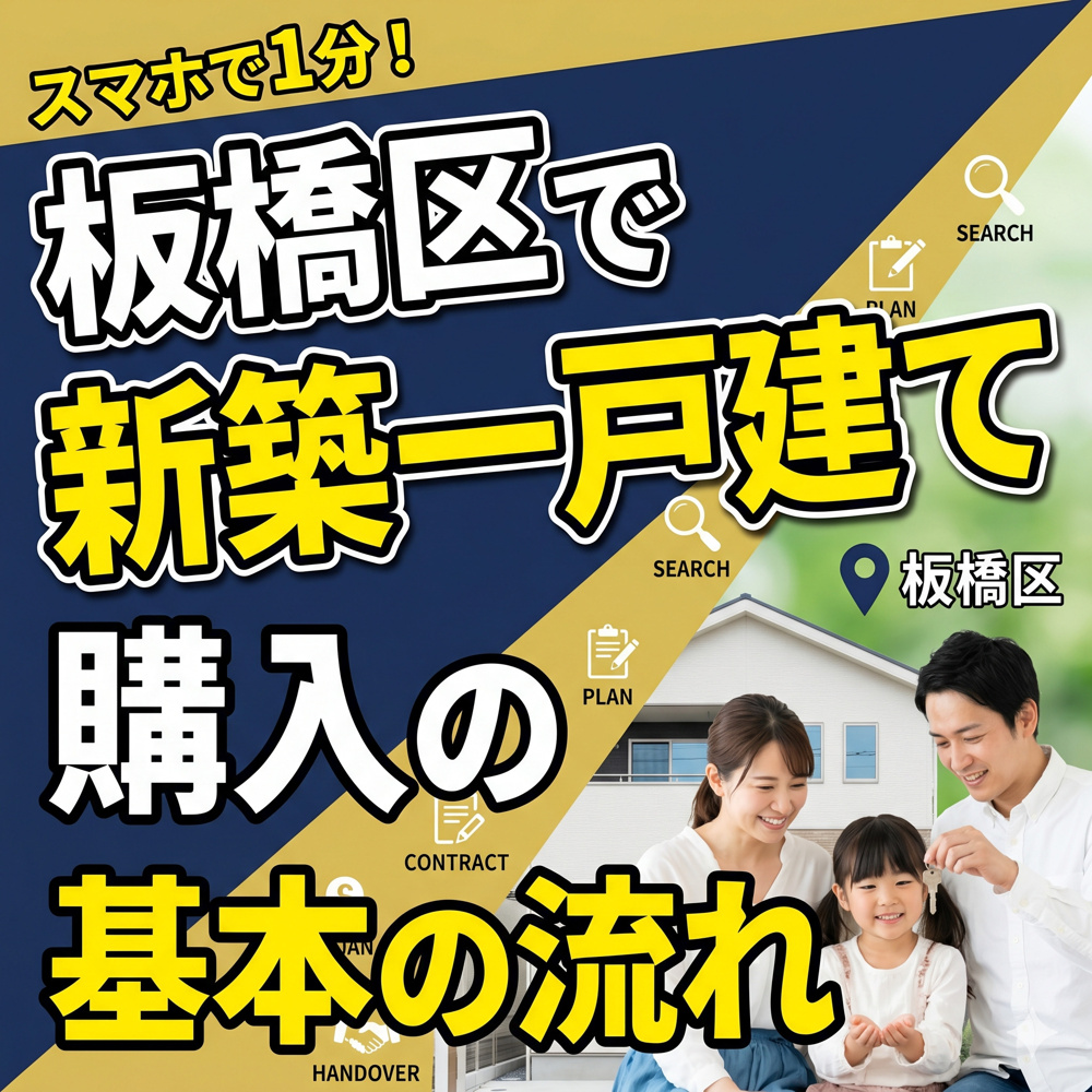 板橋区で新築一戸建てを購入する際の基本的な流れの画像