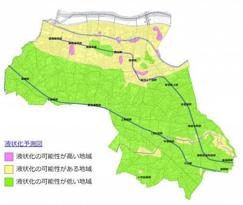 板橋区　液状化予測図