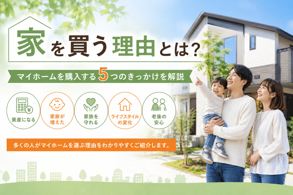 家を買う理由とは？マイホームを購入する5つのきっかけを解説の画像