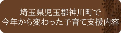 埼玉県児玉郡神川町で今年から変わった子育て支援内容