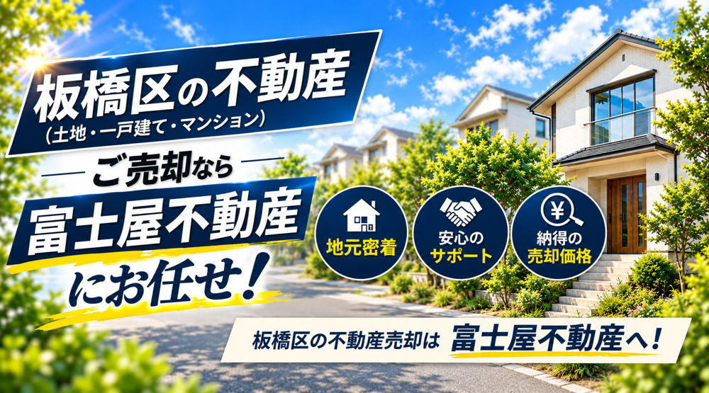 板橋区の不動産売却【無料査定】土地・一戸建て・マンション｜富士屋不動産の画像