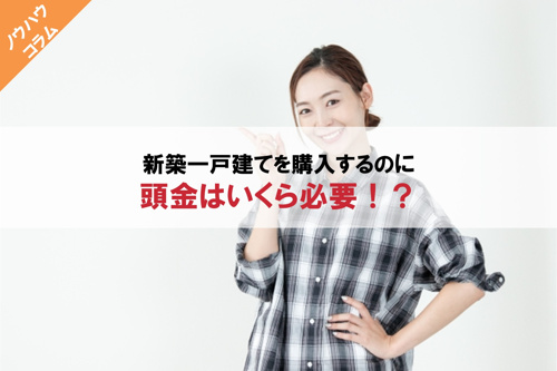 新築一戸建て購入時に必要な頭金は？