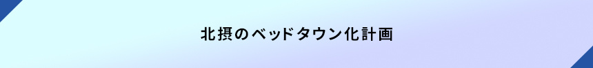 ＜北摂のベッドタウン化計画＞