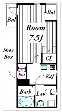 １Ｋの間取り図