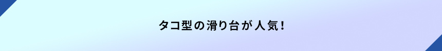 ＜タコ型の滑り台が人気！＞
