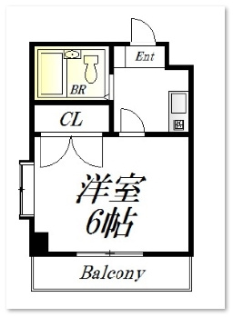 ２面採光の間取り図の画像