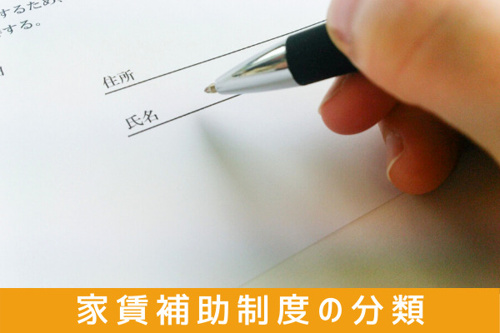 家賃補助制度の分類