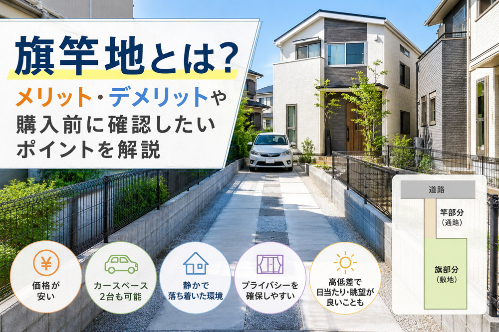 旗竿地とはどんな土地？メリットデメリットも！の画像